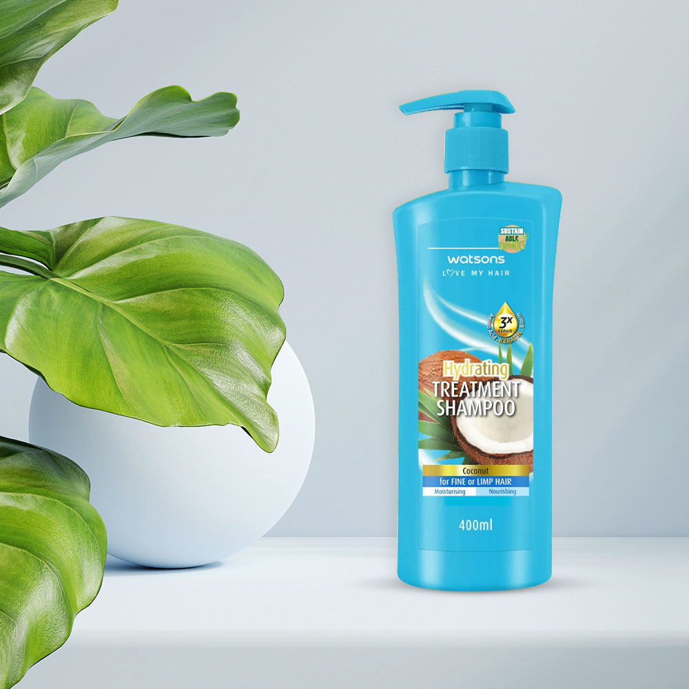 Watsons Treatment Shampoo Coconut For Fine Or Limp Hair 400ml