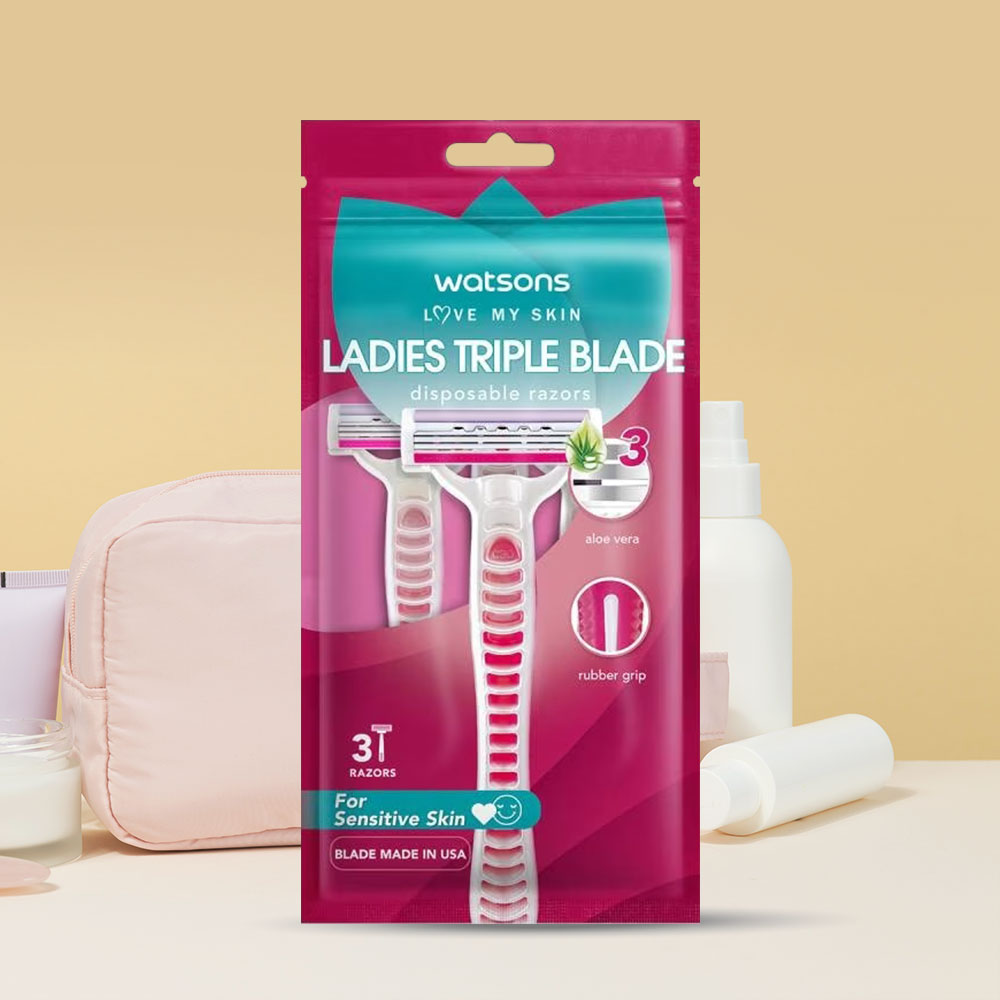 Bộ 3 Dao Cạo 3 Lưỡi Cho Nữ Watsons Triple Blade Disposable Razors 3pcs - 1