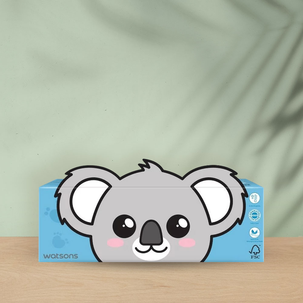 Watsons Velvety Soft Box Tissues Koala+Penguin - 1