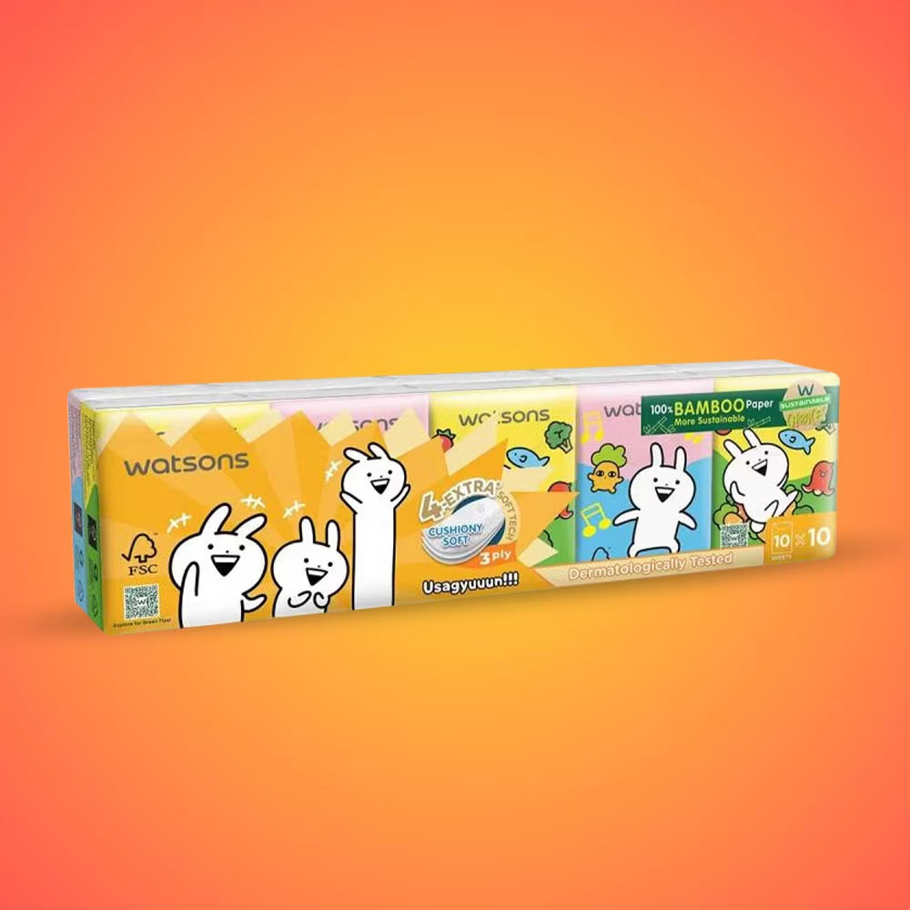 Watsons Velvety Soft Mini Hankies (Usagyuuun)