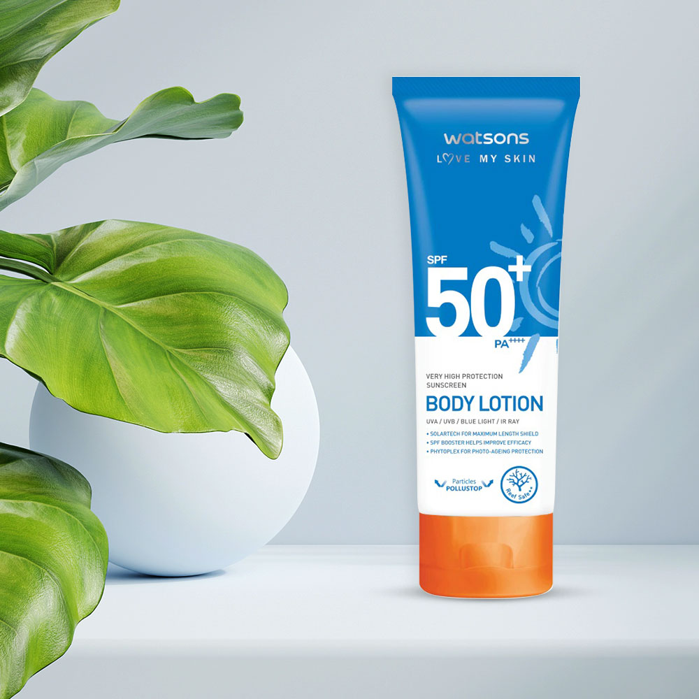 Watsons Love My Skin Very High Protection Sunscreen Body Lotion SPF50+ PA++++ 100ml