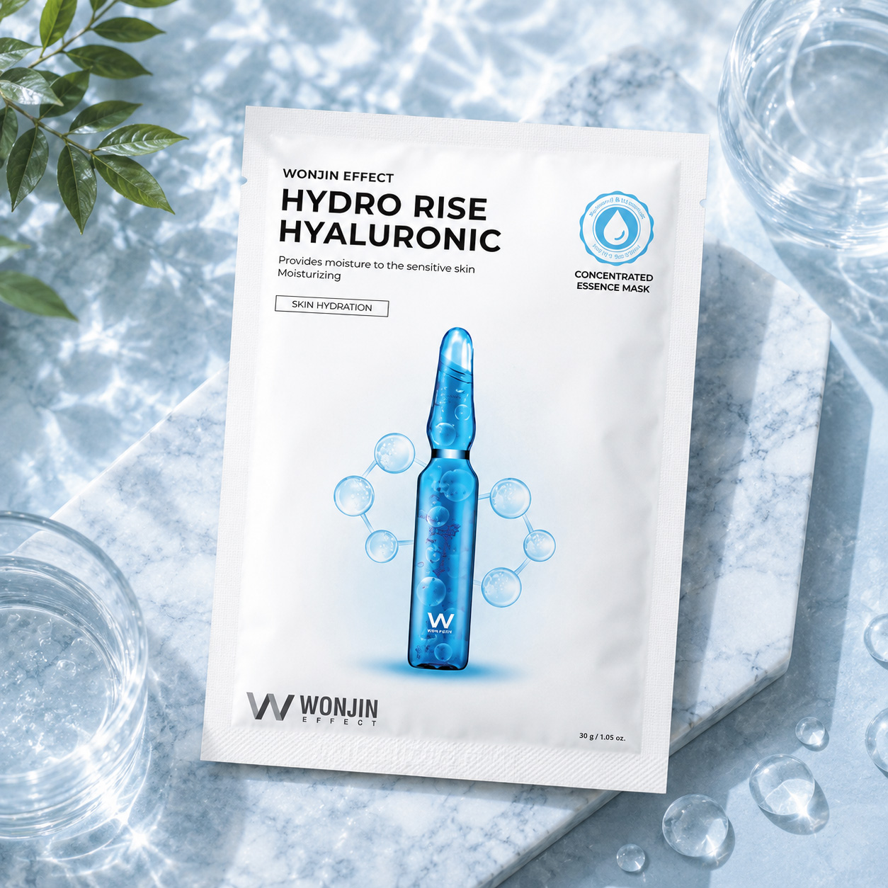 Mặt Nạ Wonjin Cấp Ẩm Chuyên Sâu Effect Hydro Rise Hyaluronic Concentrated Essence Mask 30g