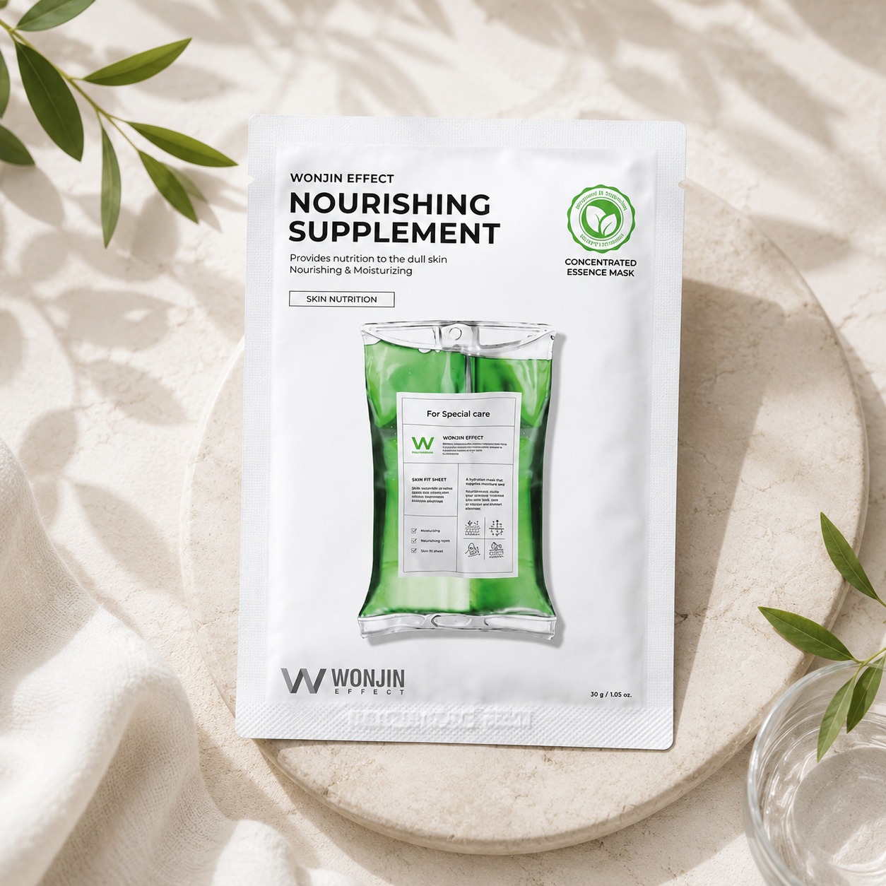 Mặt Nạ Wonjin Phục Hồi Da Effect Nourishing Supplement Concentrated Essence Mask 30g