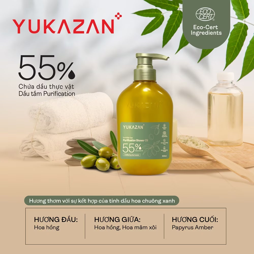 Yukazan Hydration Shower Oil 75% 500ml - 2