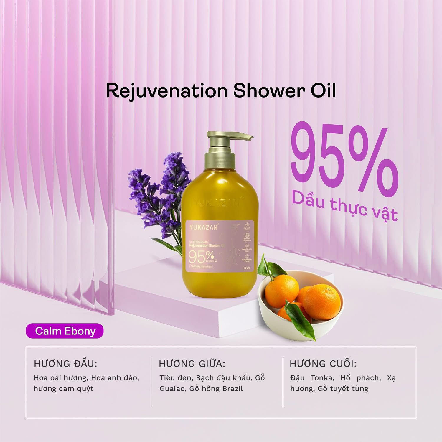 Yukazan Rejuvenation Shower Oil 95% 300ml - 2