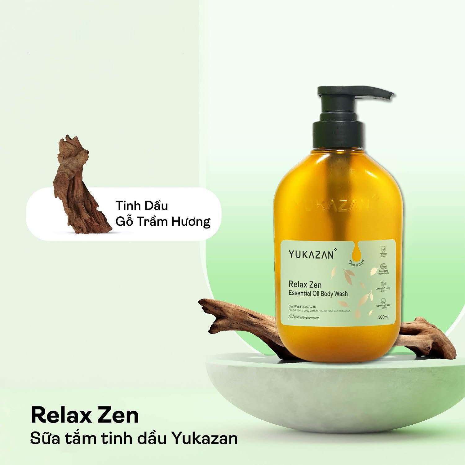 Dầu Tắm Yukazan Relax Zen Essential Oil Body Wash 500ml - 1