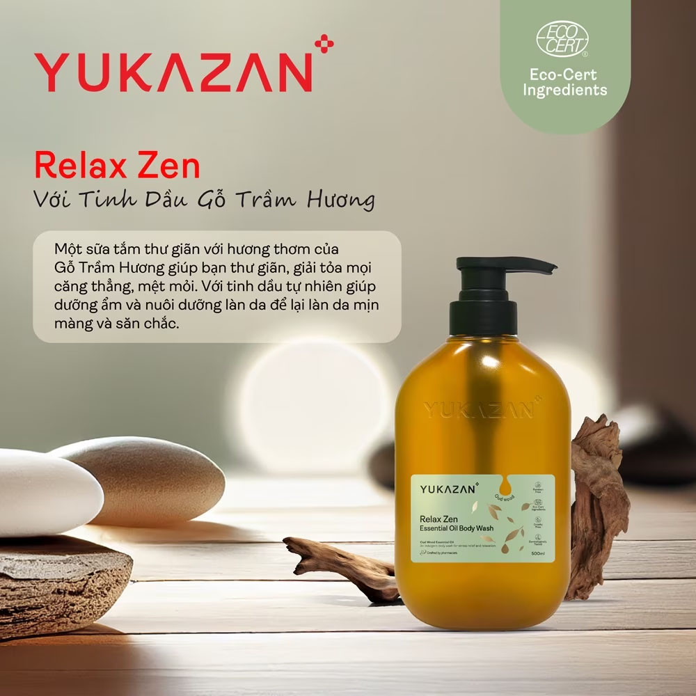 Dầu Tắm Yukazan Relax Zen Essential Oil Body Wash 500ml - 2