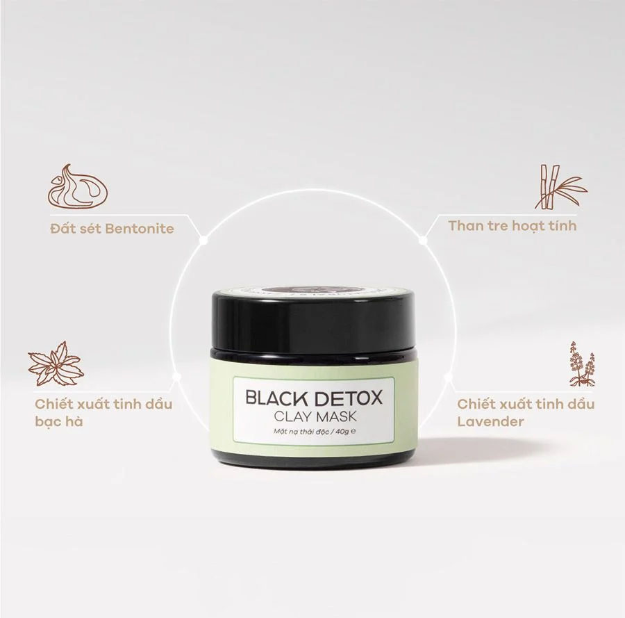 Mặt Nạ Đất Sét Zakka Naturals Thải Độc Da Black Detox Clay Mask 40g - 2