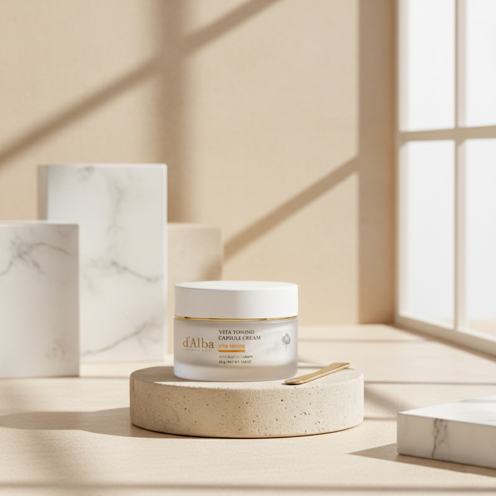 Kem Dưỡng Trắng Da d'Alba Vita Toning Capsule Cream 55g - 2