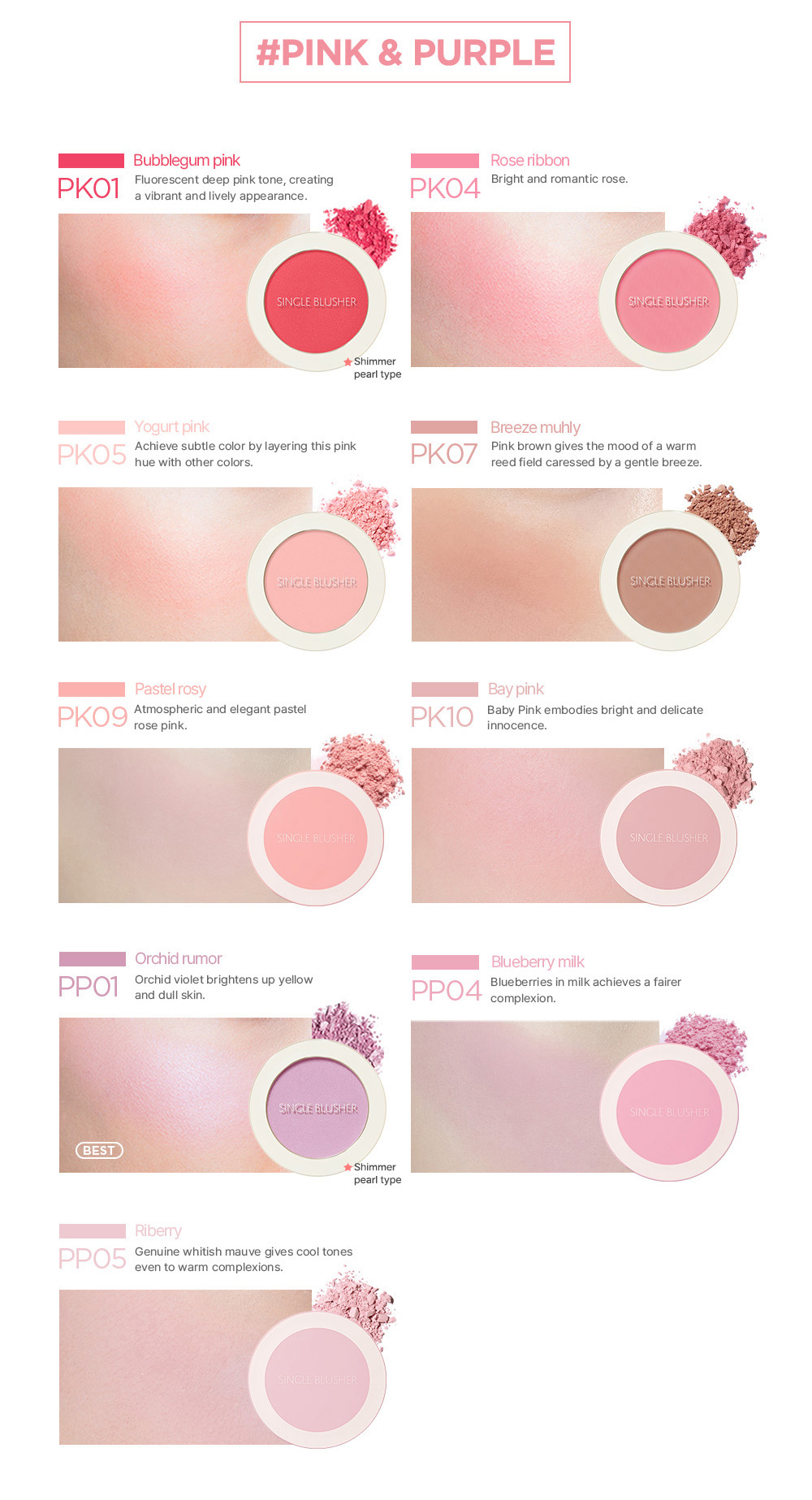 Phấn má hồng the SAEM Saemmul Single Blusher 5g