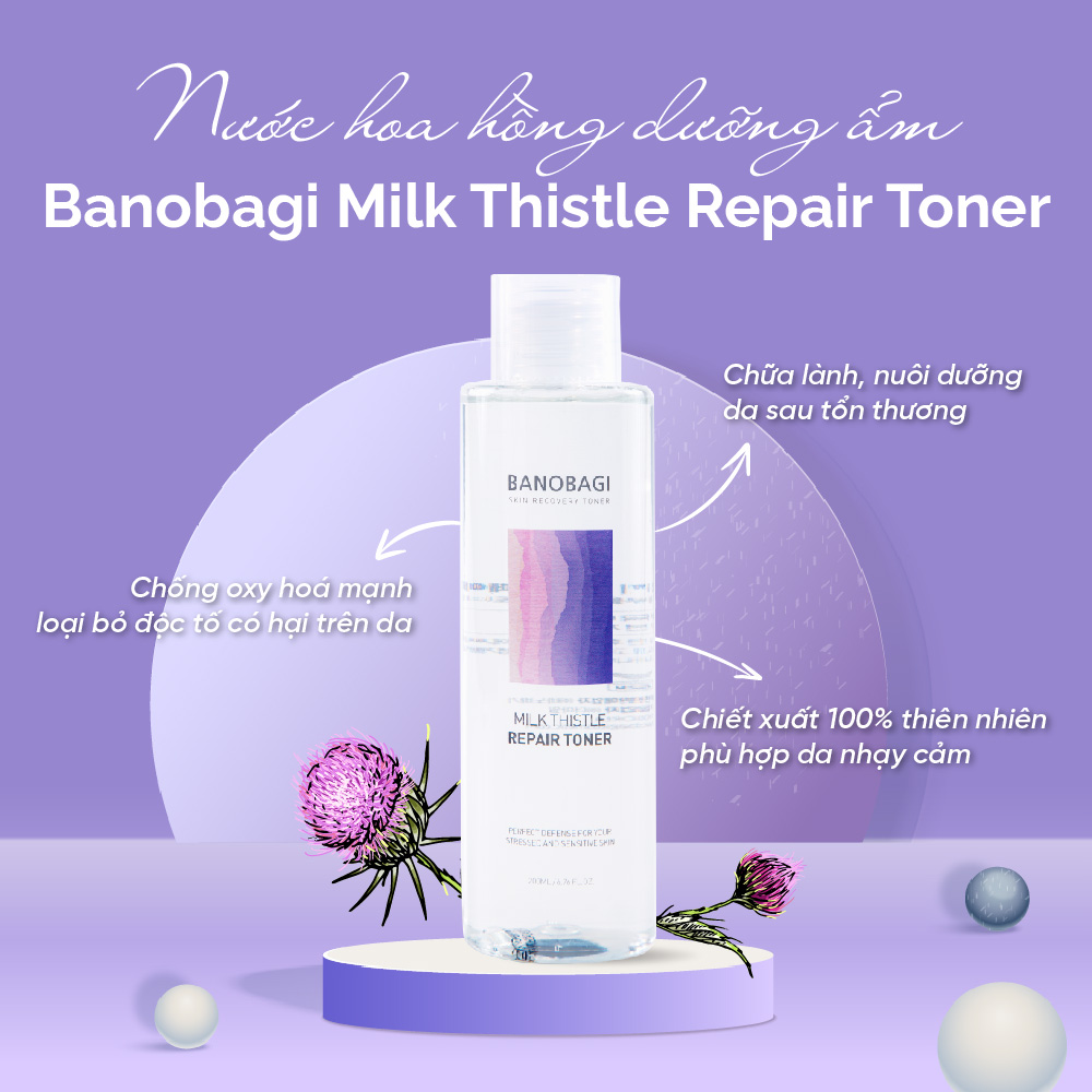 Nước Hoa Hồng Banobagi Milk Thistle Repair Toner 200ml