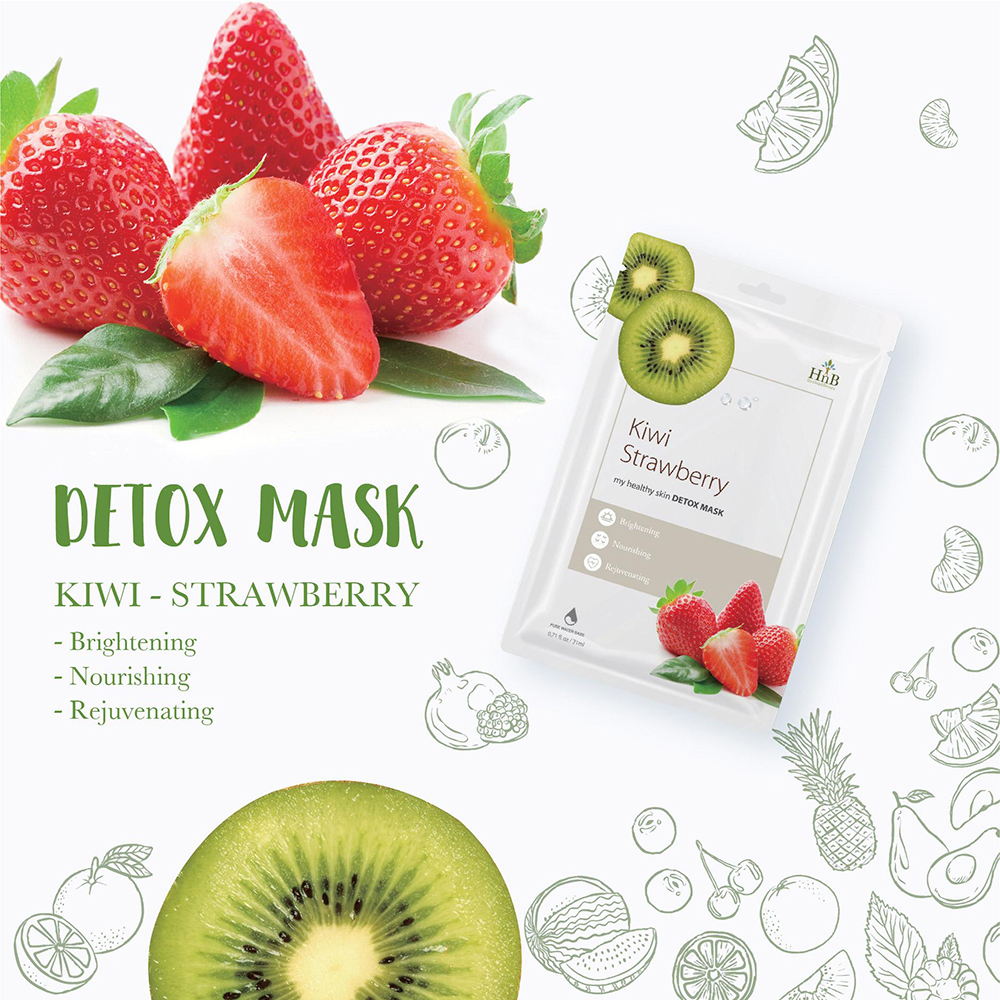 HNB, Mặt Nạ HNB My Healthy Skin Detox Mask Kiwi & Strawberry Dưỡng ...