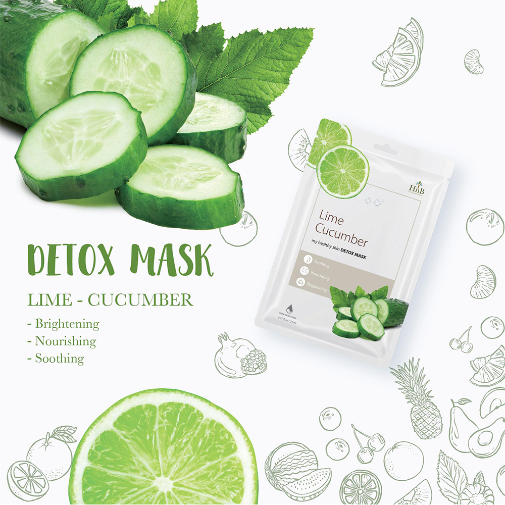 HNB, MặtNạ HNB My Healthy Skin Detox Mask Lime&Cucumber Dưỡng Da ...