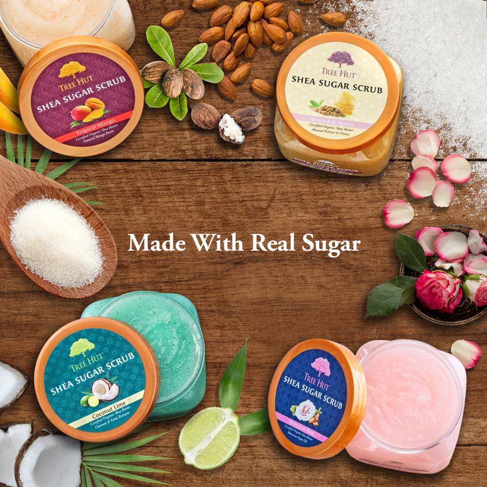 Mua Ngay Tree Hut, Tẩy Tế Bào Da Cơ Thể Tree Hut Shea Sugar Scrub Exotic  Bloom Giảm Căng Thẳng 510G Với Khuyến Mãi Đặc Biệt | Watsons Vn