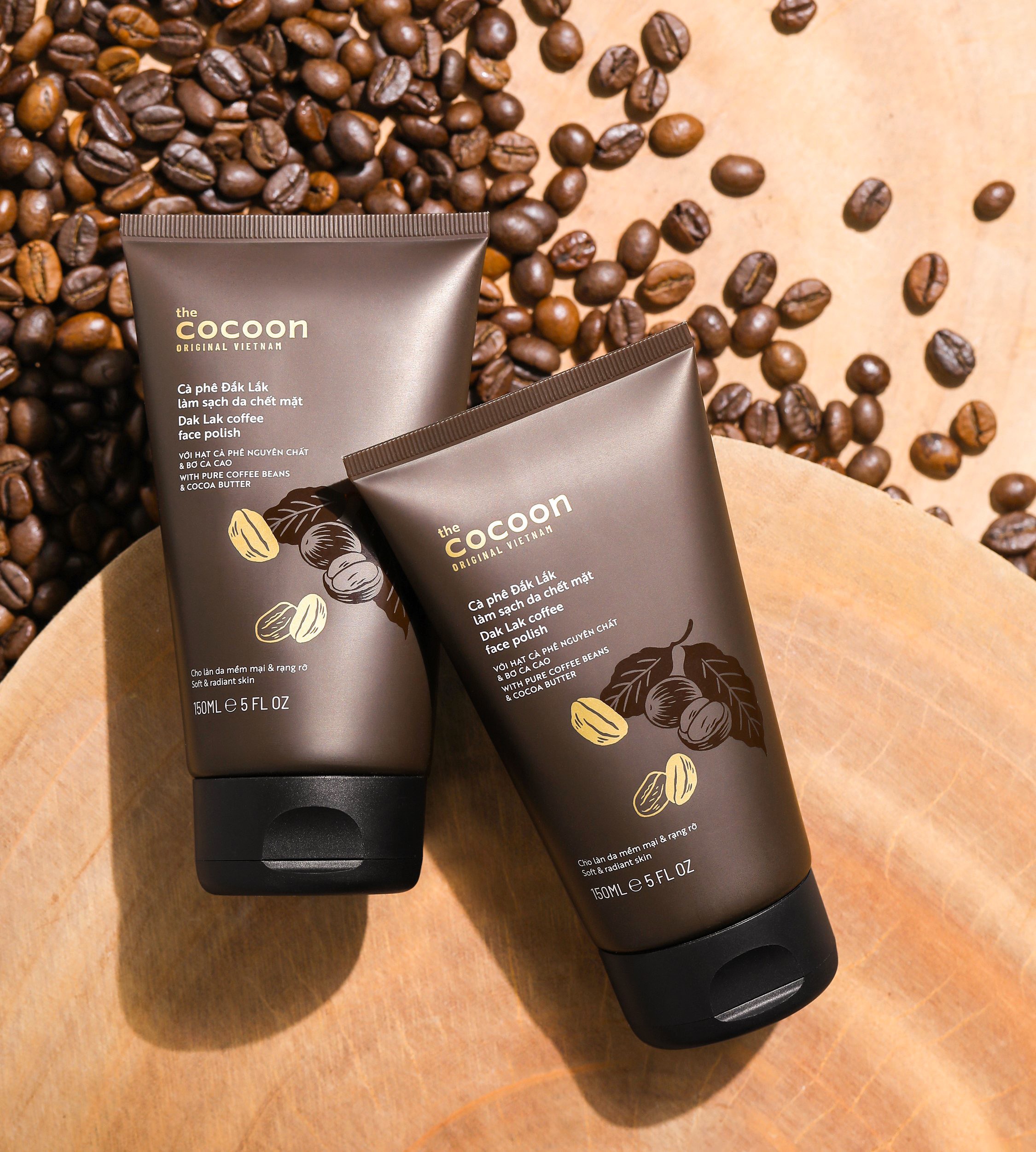 Cocoon Face Polish Dak Lak Coffee And Cocoa Butter For Soft And Radiant Skin 150ml
